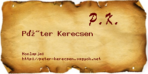 Péter Kerecsen névjegykártya